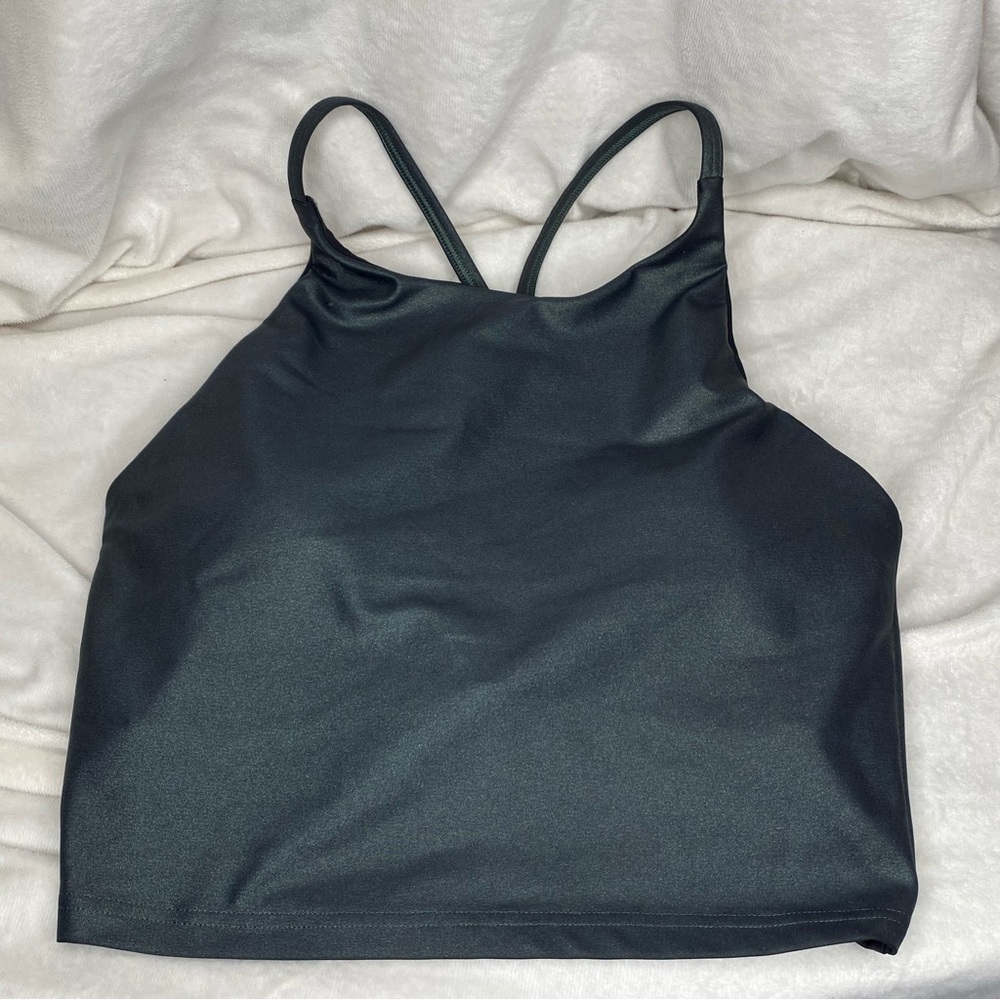 Old Navy Active Green Metallic Sports Bra